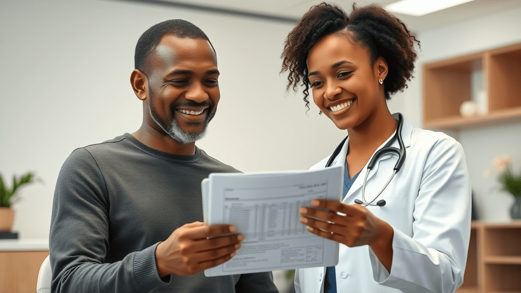 comprehensive stool analysis results doctor-patient consultation tablet