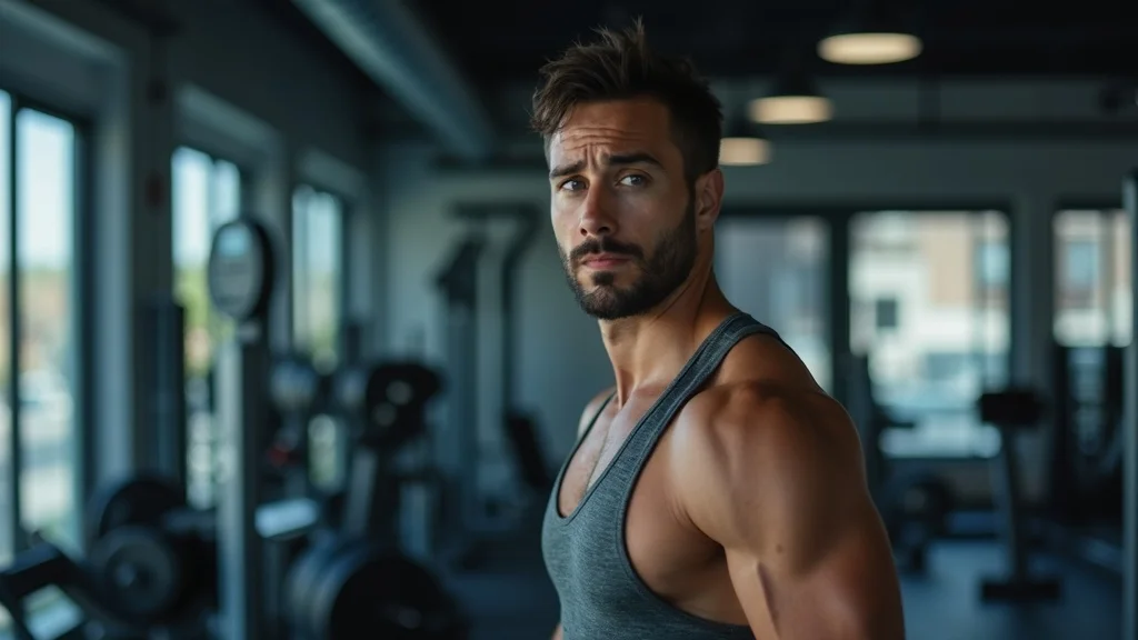Confused gym goer next to workout gear realizing why modern weight loss fails