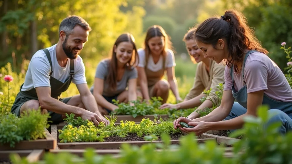 Peaceful holistic group therapy in a lush garden at Pathways Holistic Emmaus PA