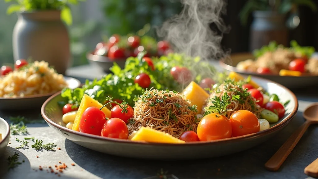 Colorful holistic meal plate including living foods at Pathways Holistic Emmaus PA