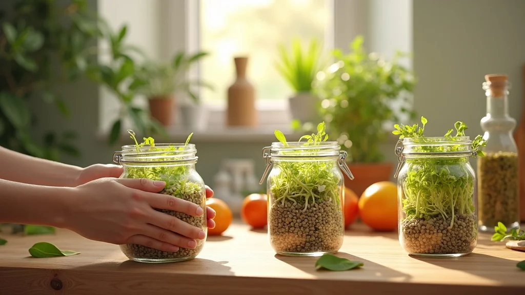 Fresh sprouted legumes and seeds in a bright holistic kitchen at Pathways Holistic Emmaus PA