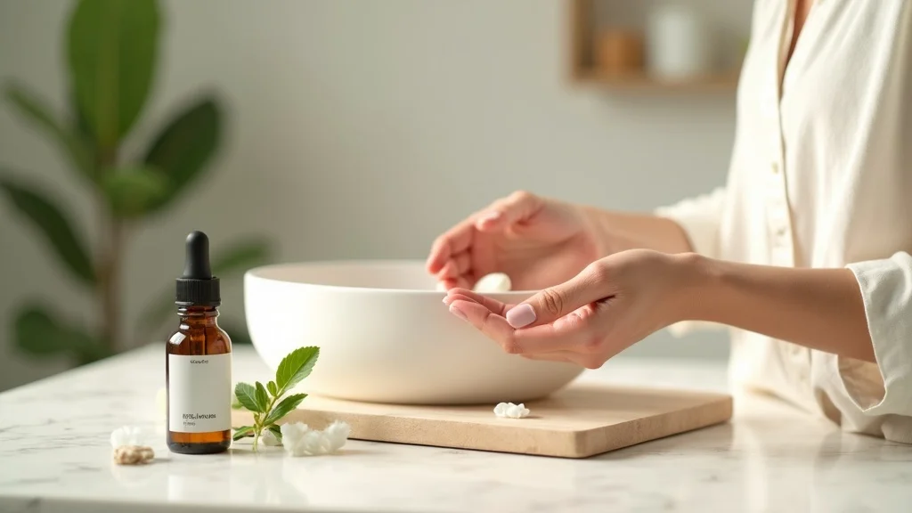 Woman applying urea-based cream, symbolizing benefits of urine therapy for skin