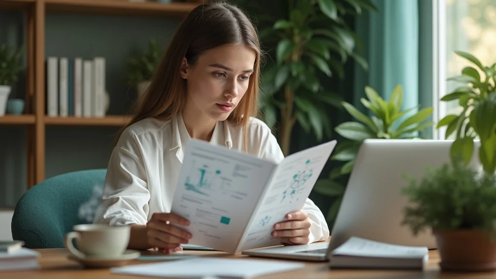 Young person reading about modern urine therapy practices on a laptop