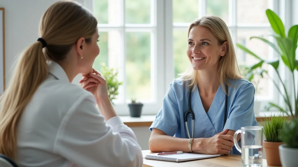 Holistic health practitioner consulting with patient about urine therapy safety