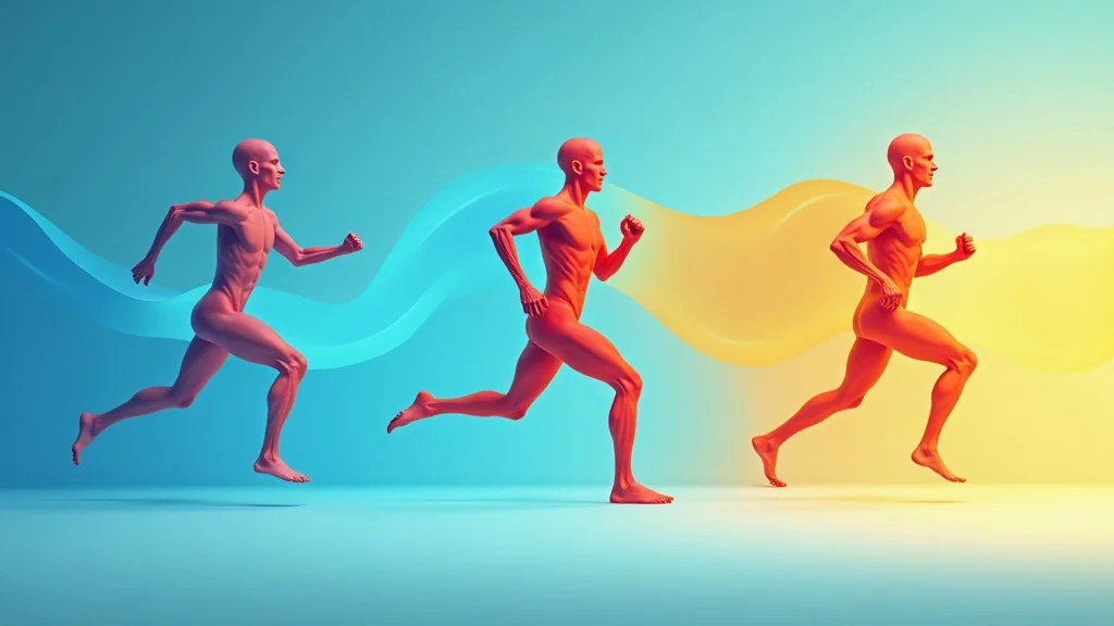 Diagram of three human figures illustrating phosphagen system, glycolytic system, and oxidative system in the human body's energy system