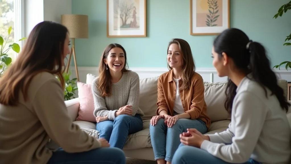 A diverse group counseling session focused on emotional healing and overcoming fear, illustrating holistic support for dealing with fear and anxiety.