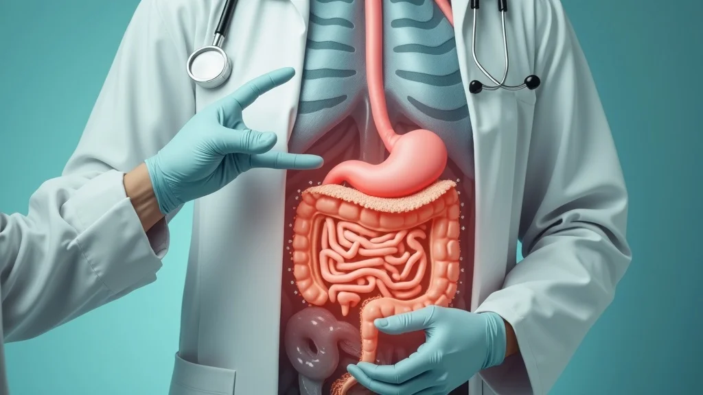 Detailed anatomical digestive system — healthy bowel elimination